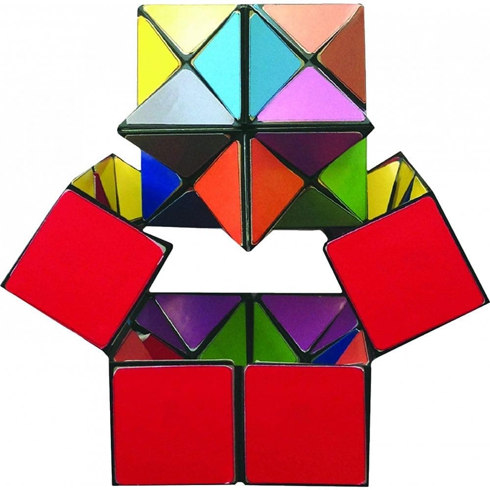 The Amazing Star Cube: 2 Piece Transforming Geometric Puzzle - Solve The Cube To Find The Hidden Star