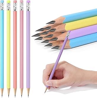 AUAUY 12PCS Wood-Cased Pencils #2 HB with Eraser - Cute Graphite Pencils for Kids, Adults, School, Office & Wedding Favors