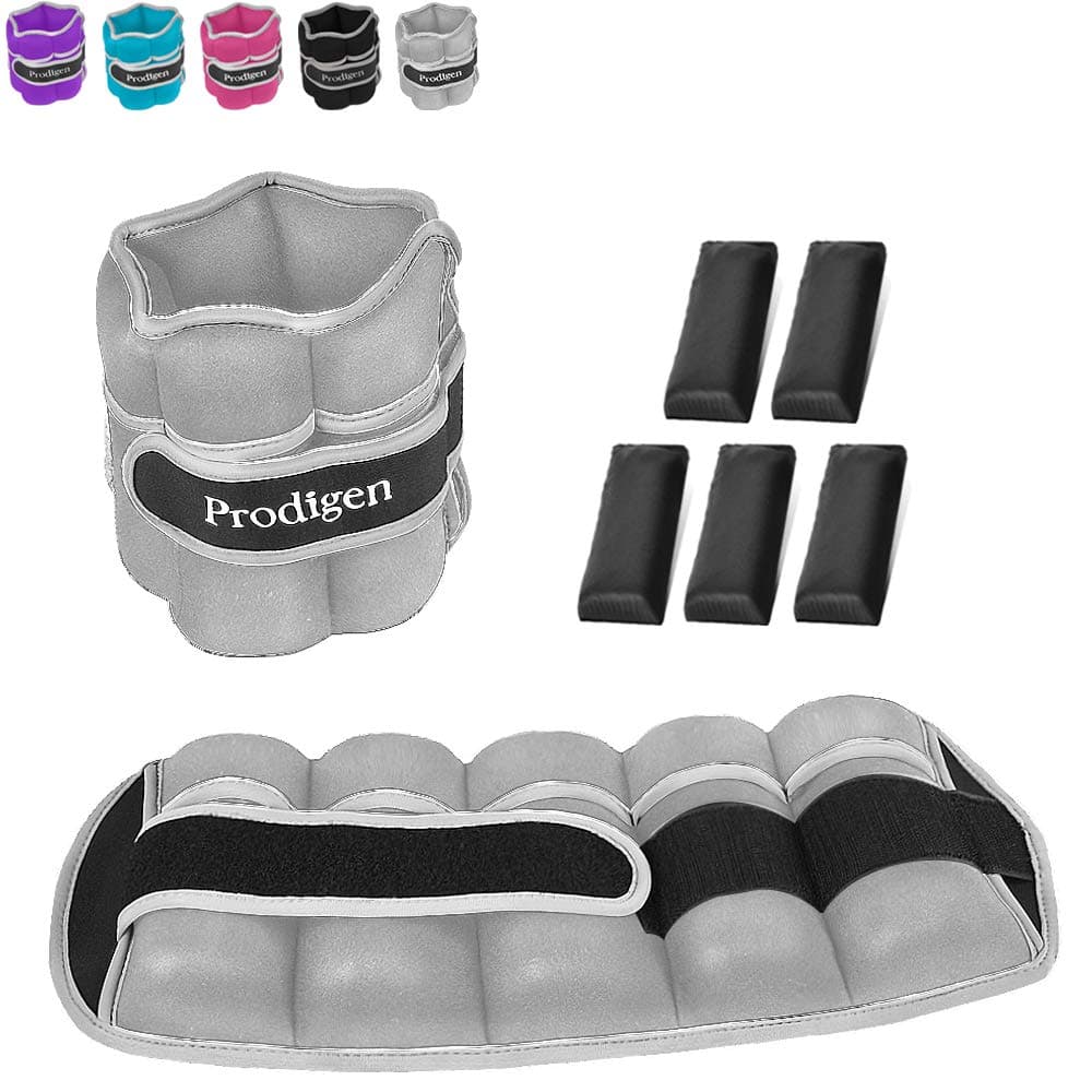 Prodigen 1 Pair 1 2 3.5 4 5 7 7.5 10 15 Lbs Adjustable Ankle Weights Set for Men Women Kids Ankle Wrist Weight for Walking, Jogging, Gymnastics