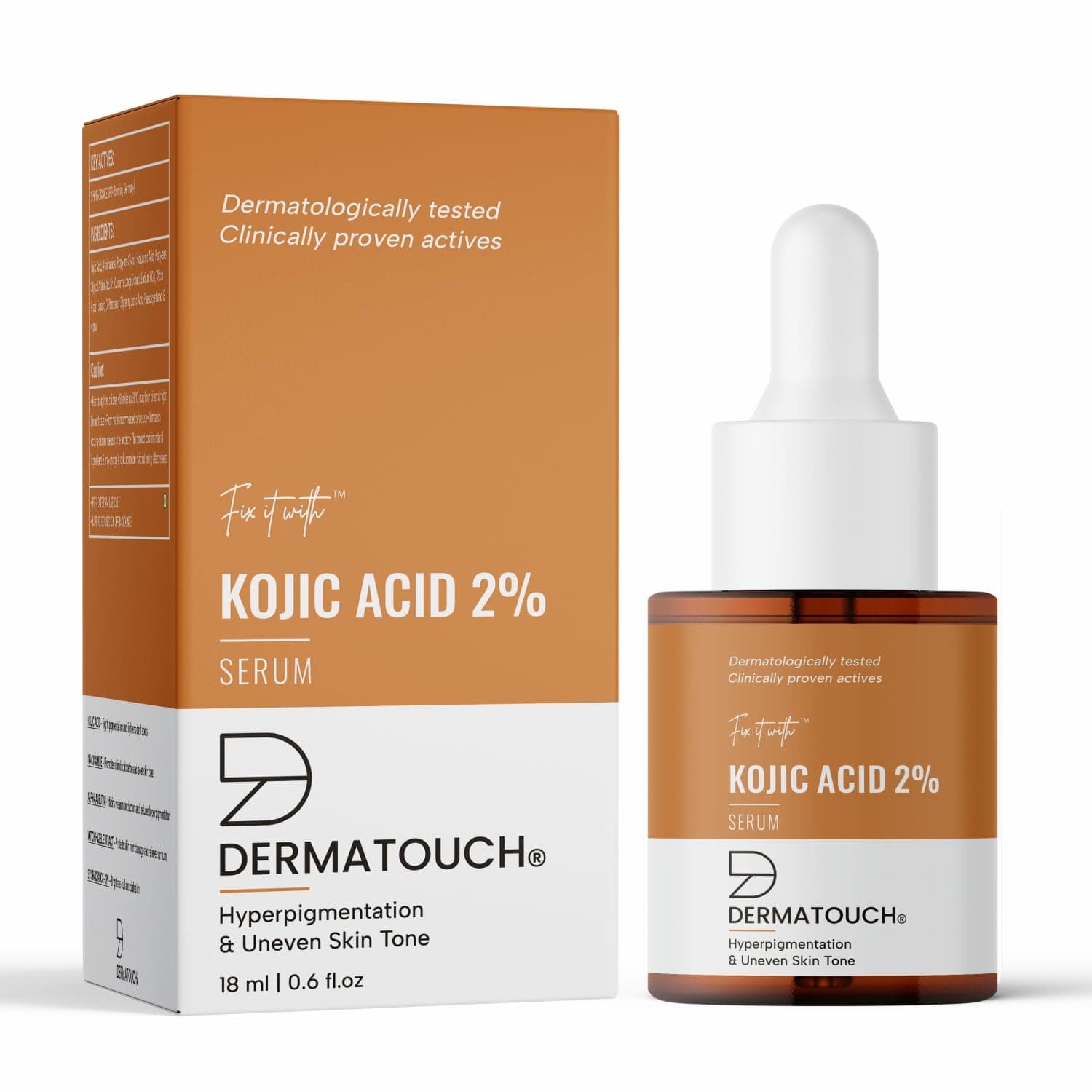DERMATOUCH Kojic Acid Serum 2%| Best For Hyperpigmentation & Uneven Skin Tone | For Both Men & Women