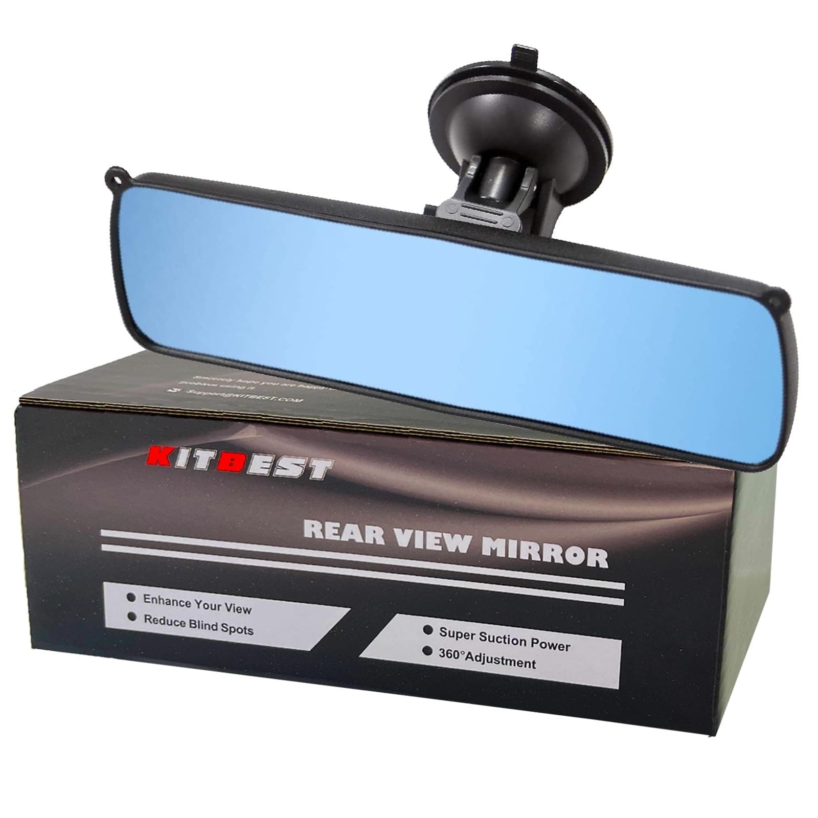 Anti-Glare Rearview Mirror with Suction Cup