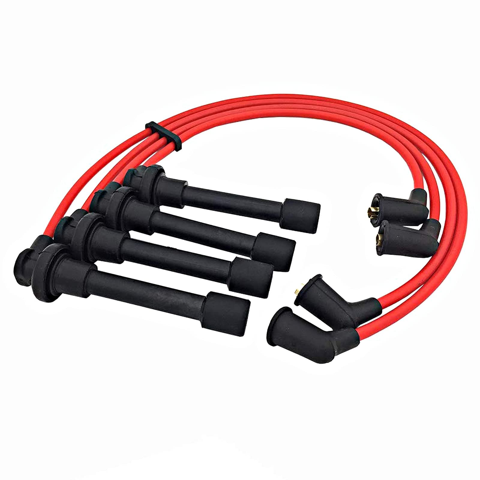 ADP 94-01 VMS Racing 10.2mm High Performance Engine SPARK PLUG WIRES Wire Set in RED for Honda Acura Integra Type-R ITR Civic VtiR Vti VTi-S GS-R DC2 DB8 hatch DOHC VTEC B18 94-00