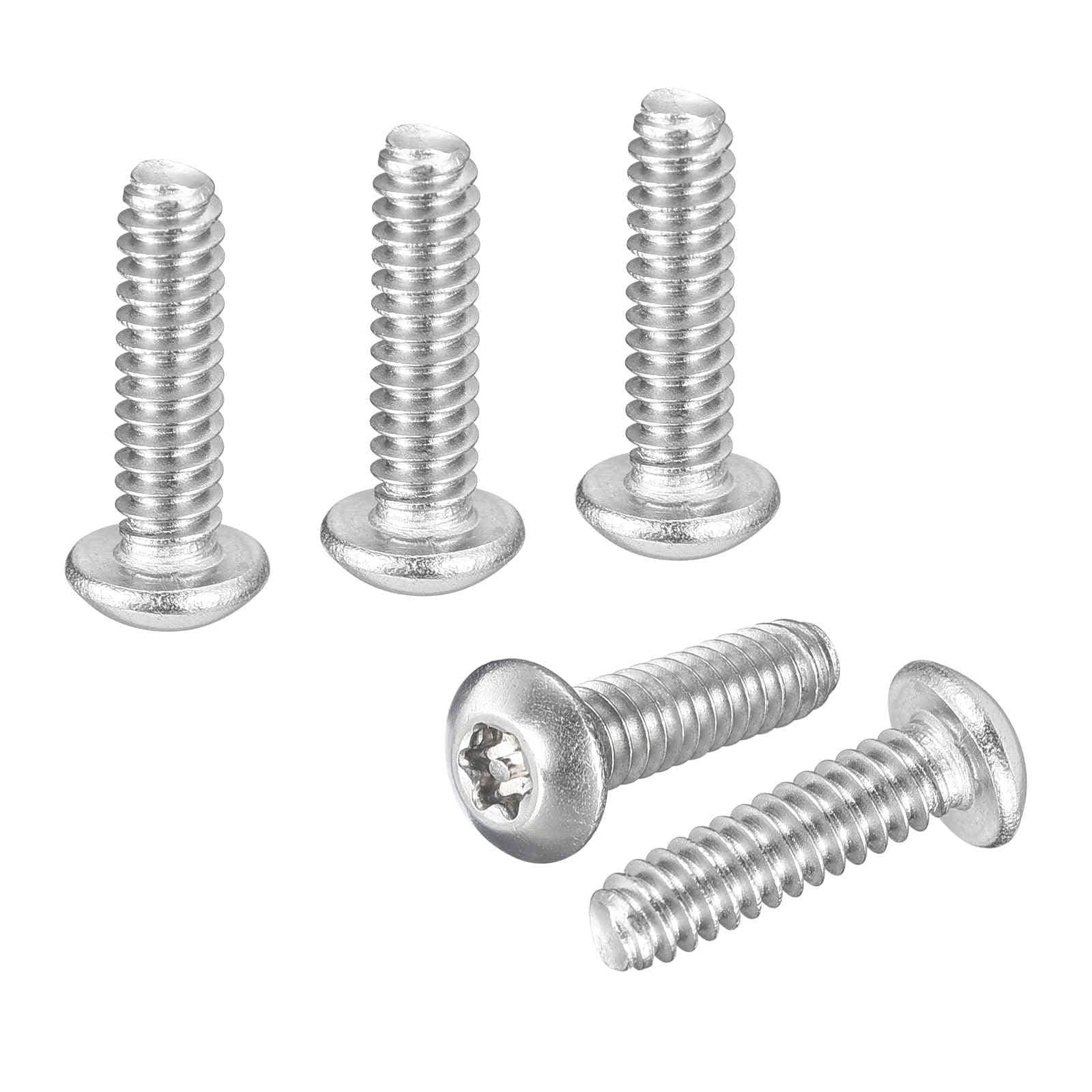 #6x1/2 Pan Head Torx Security Screw - 100Pack - Good for Machinery - 304 Stainless Steel Tamper Proof Torx Security Fasteners - Silver Tone