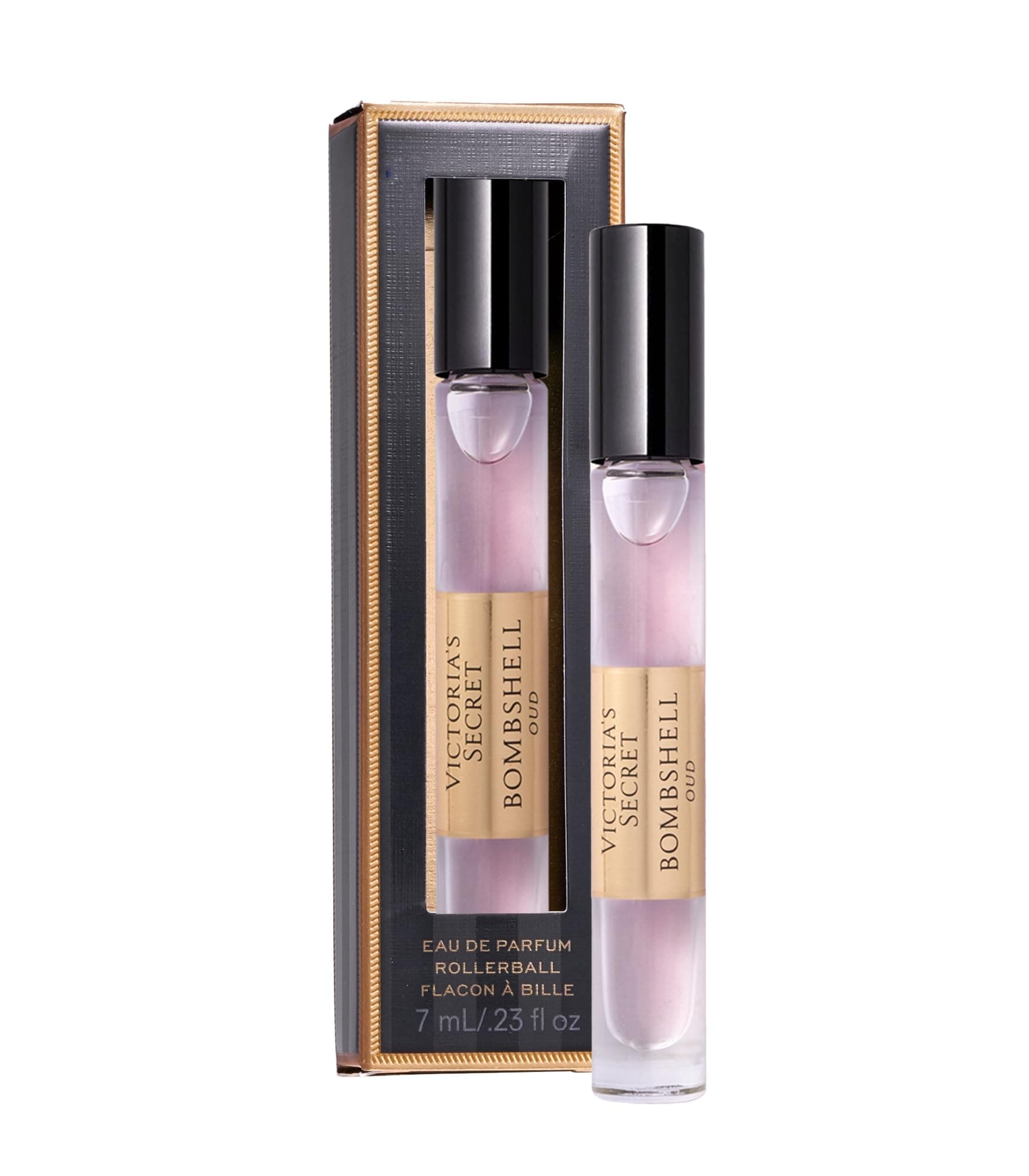 Victoria's Secret Bombshell Oud Eau de Parfum Rollerball, Notes of Spice, Pink Saffron & Peony Travel Size Mini Perfumes for Women (0.23 oz)