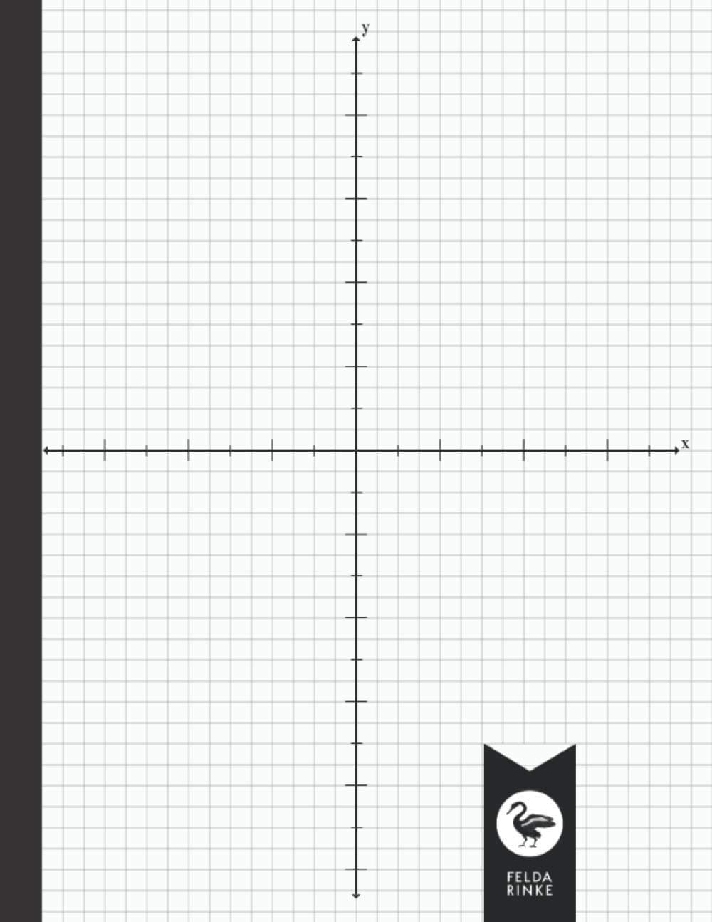 Graph Paper With XY Axis 4 Quadrant Coordinate Grid: Quad Ruled ( 4 Squares per Inch ) | 8.5" x 11" | 110 Pages - 55 Sheets | Notebook | Composition Book | Exercise Book