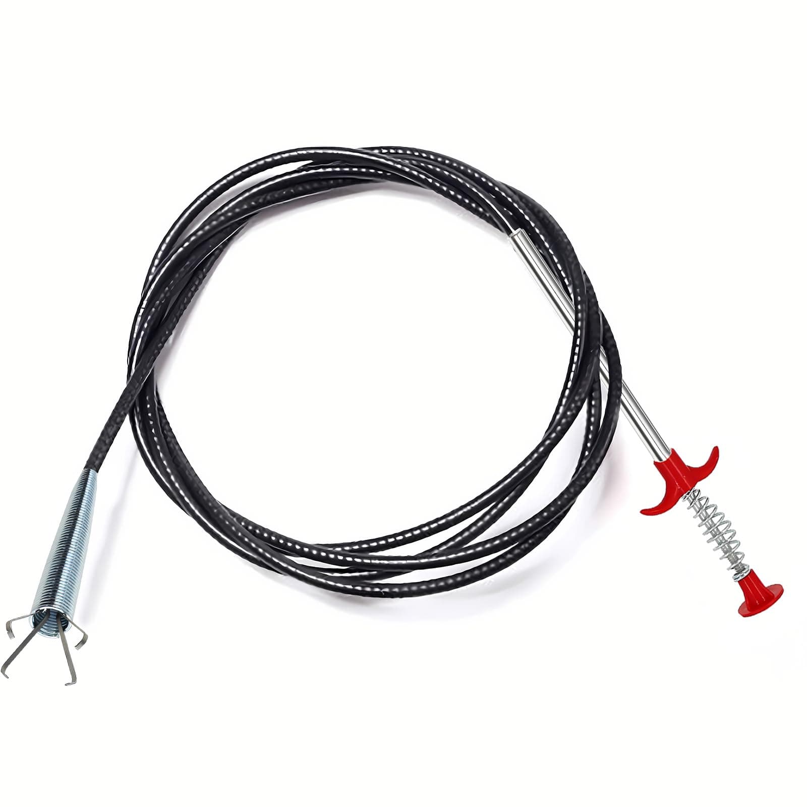 Flexible Grabber Claw Pick Up Reacher Tool with 4 Claws Bendable Hose Pickup Reaching Assist Tool for Litter Pick, Home Sink, Drains, Toilet (79 inch)