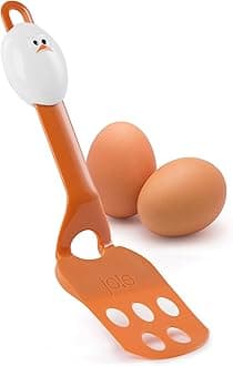 Joie Lil' Flip Egg Spatula, Slotted and Compact Turner, Multi-Use Flipper for Any Food From Burgers to Pancakes, Durable Nylon, Heat Resistant Up to 400 Degrees