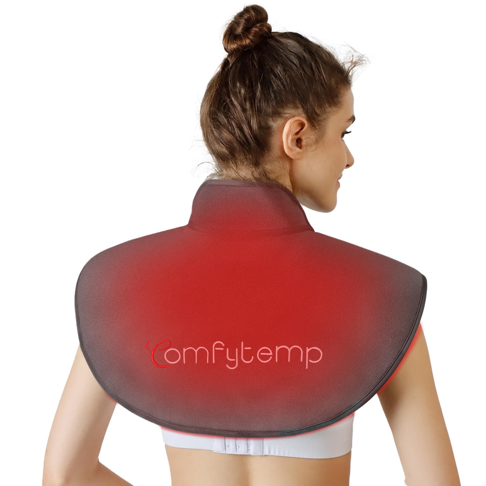 Comfytemp Red Light Therapy for Neck Shoulder Back 162 LEDs, Wearable Infrared Light Therapy Pad for Body, Flexible Near Light Therapy Wrap, 660nm & 850nm