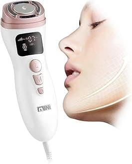 Mini HIFU Machine Ult-rasonic R-F E-M-S Facial Lifting Skin Tightening Beauty Device Antiaging Anti Wrinkle Skin Rejuvenation Massager Home Use