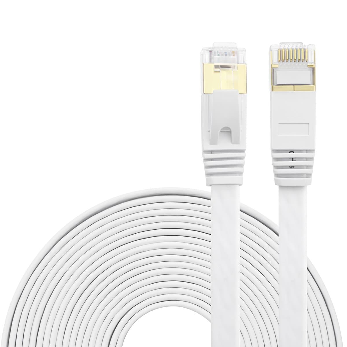 SNANSHI Cat 7 Ethernet Cable 3 ft, CAT 7 LAN Network Cable RJ45 Patch Cord STP Gigabit 10/100/1000Mbit/s with Gold Plated Lead for Switch/Router/Modem/Patch Panel