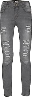 A2Z 4 Kids Girls Denim Ripped Jeans Comfort Skinny Stretch Jeans Lightweight Trendy Denim Cotton Pant for Age 3-14 Years