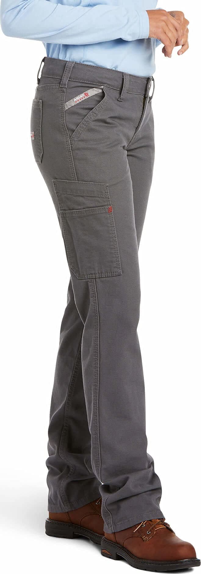 ARIATFemale FR Stretch DuraLight Canvas Stackable Straight Leg Pant Iron Grey 30