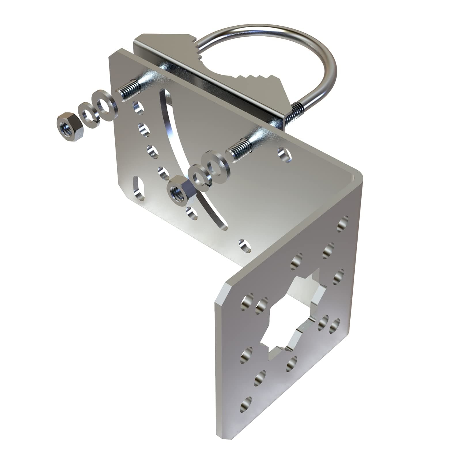 Pole Mount Bracket to Wall Hardware Accessories for Outside Home Starlink Antenna Holder Mount Kits [ Without The Pole ] Adjustable Angle