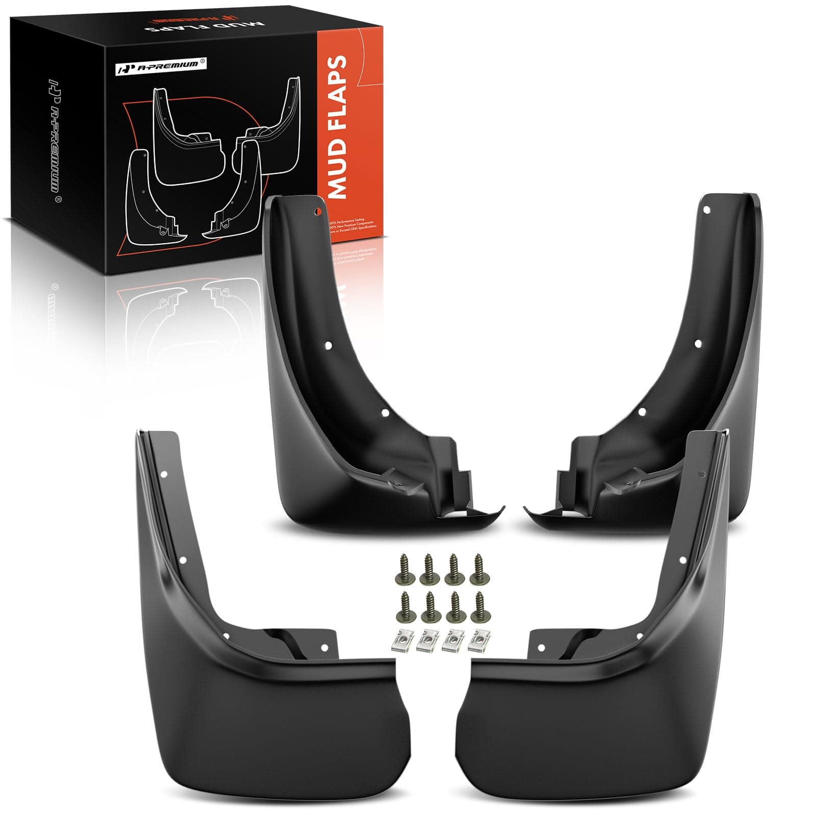 A-Premium Set of 4PCS Mud Flaps Splash Guards Mudguards Mudflaps with Hardware Kits Accessories Compatible with Ford Explorer 2011-2019, Front and Rear (Driver & Passenger Sides)