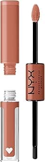 NYX PROFESSIONAL MAKEUP Shine Loud, Long-Lasting Liquid Lipstick with Clear Lip Gloss - Goal Crusher (Mid-Tone Beige)