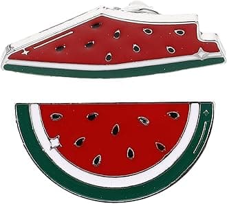 Watermelon Brooch Pin Palestine, 2pcs Watermelon Enamel Pin Palestine Brooch Pin Hawaiian Fruit Shaped Brooches Watermelon Badge Breastpin Jewelry for Summer Luau