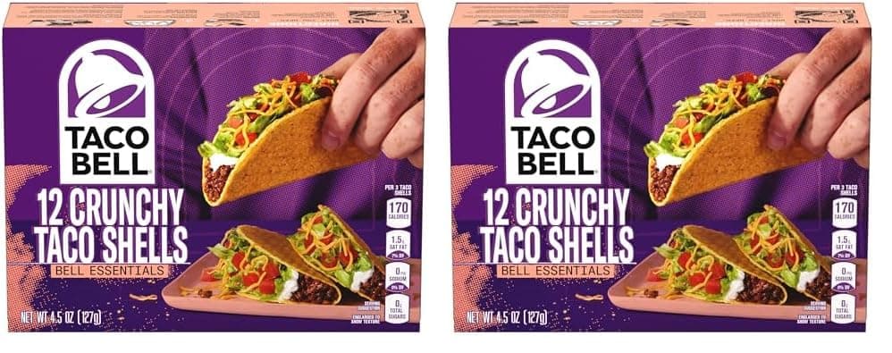 Taco Bell Crunchy Taco Shells (12 ct Box) (Pack of 2)