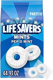 LIFE SAVERS Pep-O-Mint Breath Mint Bulk Hard Candy, Party Size, 44.93 oz Bag