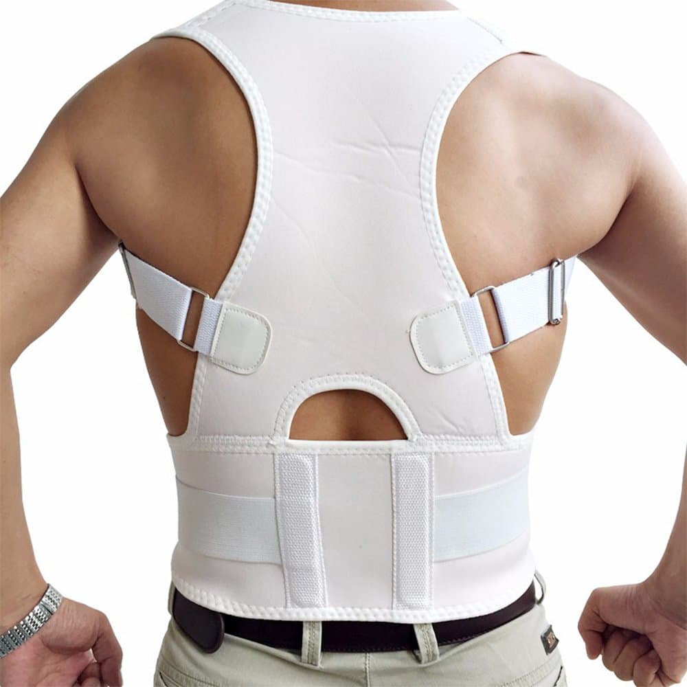 Best Quality Posture Corrector Back Brace Medical Back Braces Support Size S M L XXL for Man Women (L, White)
