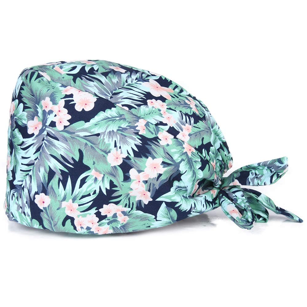 Kousenpu Adjustable Working Cap with Sweatband, Bouffant Tie Back Hat, Suitable for Men and Women, One Size Multi Color