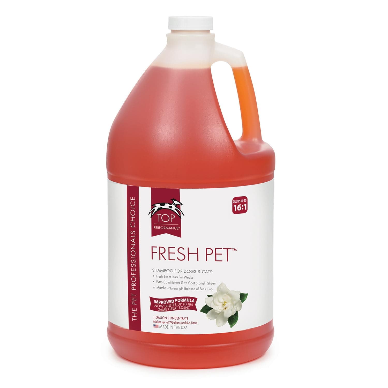 Top Performance Fresh Pet Shampoo, 1-Gallon,Black