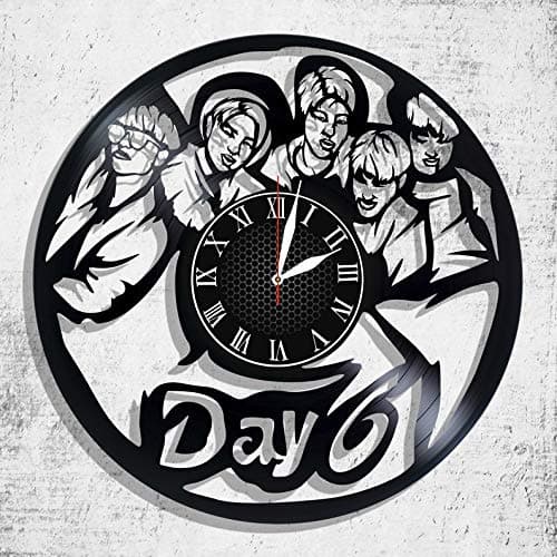 BombStudio Day6 Vinyl Record Wall Clock, Day6 Handmade for Kitchen, Office, Bedroom. Day6 Ideal Wall Poster