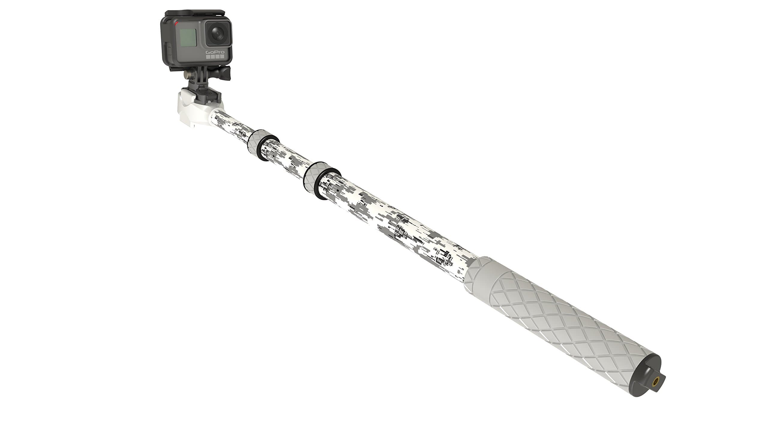 BOOSTplus- Telescoping Extension Pole/Monopod for The New Hero12, and DJI OSMO Action 4: Expands 17.5" Out to 40" (Arctic Camo)