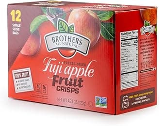 Brothers-All-Natural, Freeze Dried - Fruit Crisp, Fuji Apples, 12 Seperately Packed, 4.23 oz (120 g)