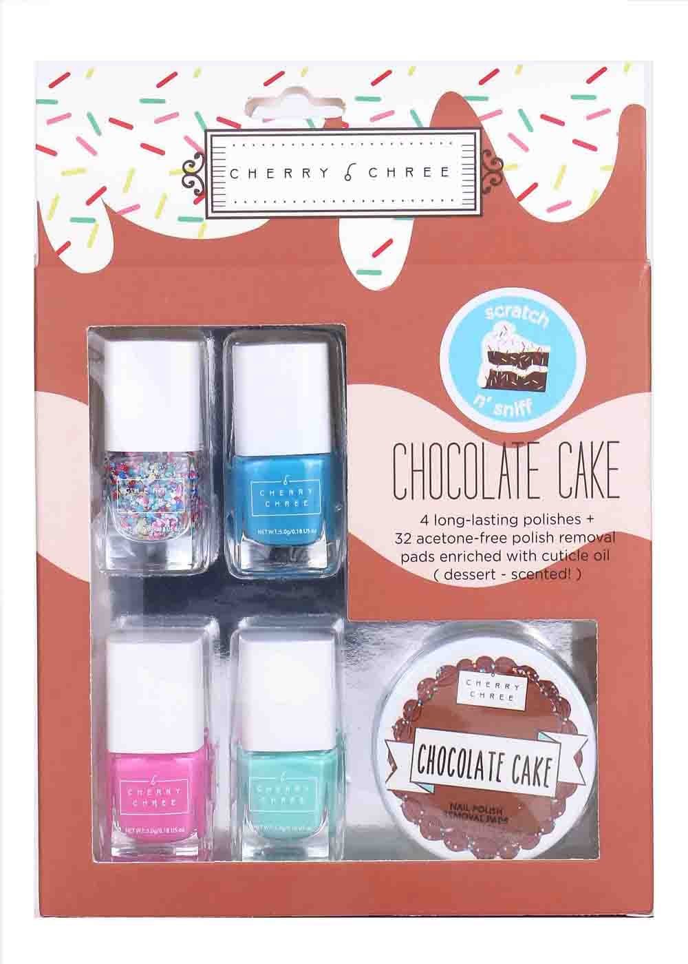 Essential Cute Cherry Chree Nail Polish Gift Set (Chocolate Cake)