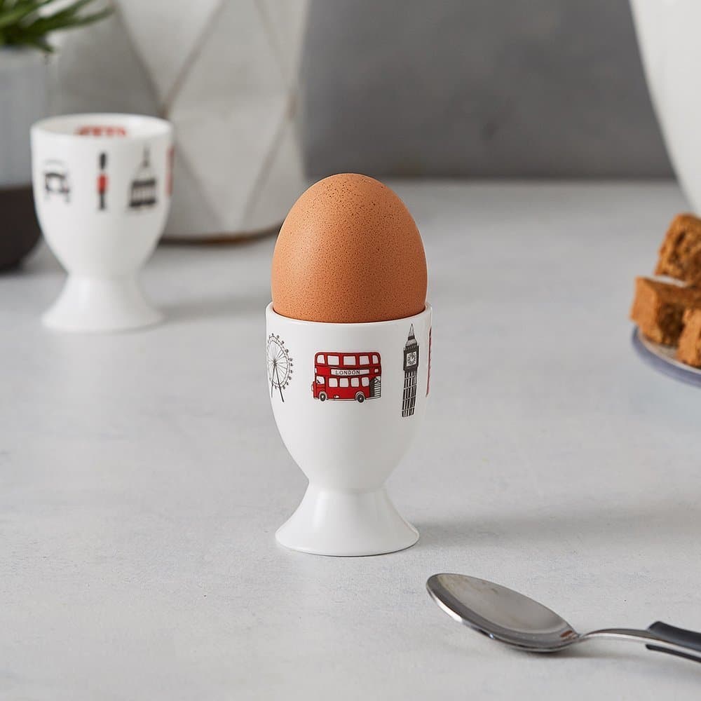 Victoria Eggs | Egg Cup London | Fine Bone China Egg Cups | Egg Cups for Soft Boiled Eggs | Hard Boiled Egg Holder | British Decor & British Gifts | London Souvenirs | British Themed Gifts