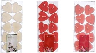 PROSPERRO LUMO Wax By Parkash Candles Scented Heart Shaped T Light For Home Décor | Set Of 30 (Multicolor- Multiscented)