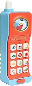 Kids Model Phone Toys Gifts Funny Toys Cell Phone for Girls Boys Ages 1-3 Years Old Preschoolers Red One Size