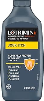 Antifungal Jock Itch Medicated Powder with Miconazole Nitrate, Jock Itch Treatment for Men, Women, and Kids Over The Age of 2, 6.25 oz Bottle