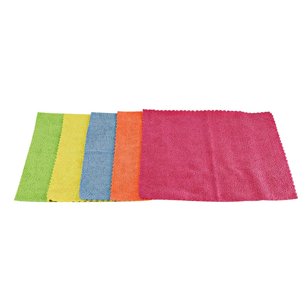 Cello Microfiber Multipurpose Cloth | Ideal for All Surfaces | Durability & Machine Washable | Microfiber Cloth for Car, Bike & Kitchen Cleaning | Ecofriendly | Multicolour |Set of 5
