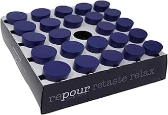 Repour Wine Saver and Stopper - Removes Oxygen, Preserving and Keeping Wine As Fresh As The Day The Bottle Was Opened - 24-Pack Blue