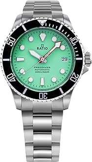 RATIO FreeDiver Sapphire Crystal Diver Watch Japanese Automatic Dive Watch 200m Water Resistant Diving Watches for Men