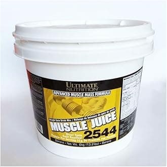 Ultimate Nutrition Muscle Juice 2544, Lean Muscle Mass Classic Gainer, Weight Gain Drink Mix, Blend of Whey Protein Concentrate, Whey Protein Isolate, Casein and Egg Whites, 13.2 Pounds, Banana
