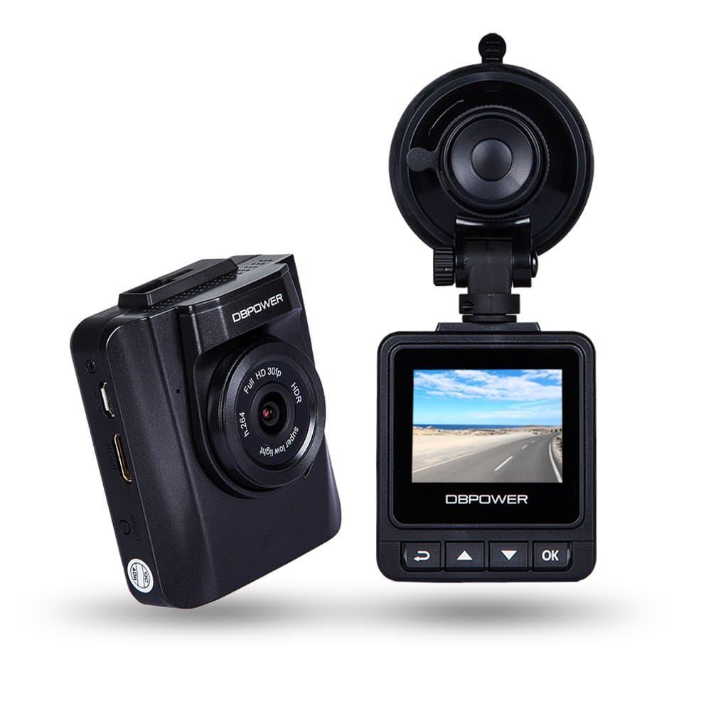 DBPOWER 2.0" 1080P Dash Cam with G-Sensor, WDR, Night Vision, Motion Detection-Ambarella A7 + OV4689