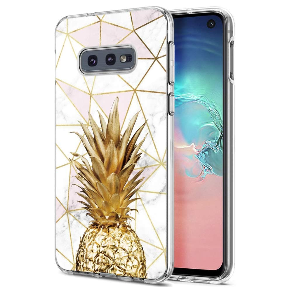 Eouine Samsung Galaxy S10e Case, Phone Case Clear with Marble Pattern [Ultra Slim] Shockproof Soft Gel TPU Silicone Back Cover Bumper Skin for Samsung Galaxy S10e 5.8" Smartphone (Pineapple)