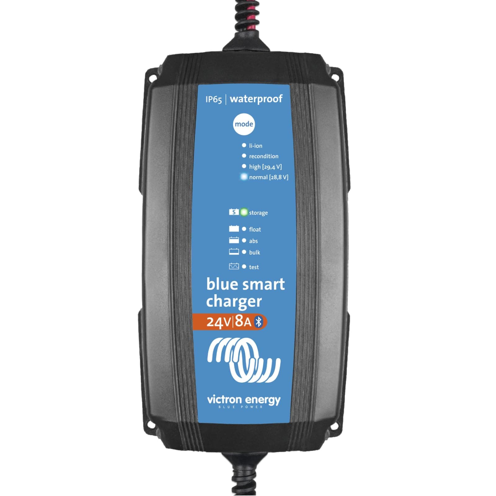 Victron Energy Blue Smart IP65 Smart Car Battery Charger 24V 8A, Float & Trickle Charger and Desulfator for Motorcycle, ATV, RV, Lithium and Deep Cycle Batteries