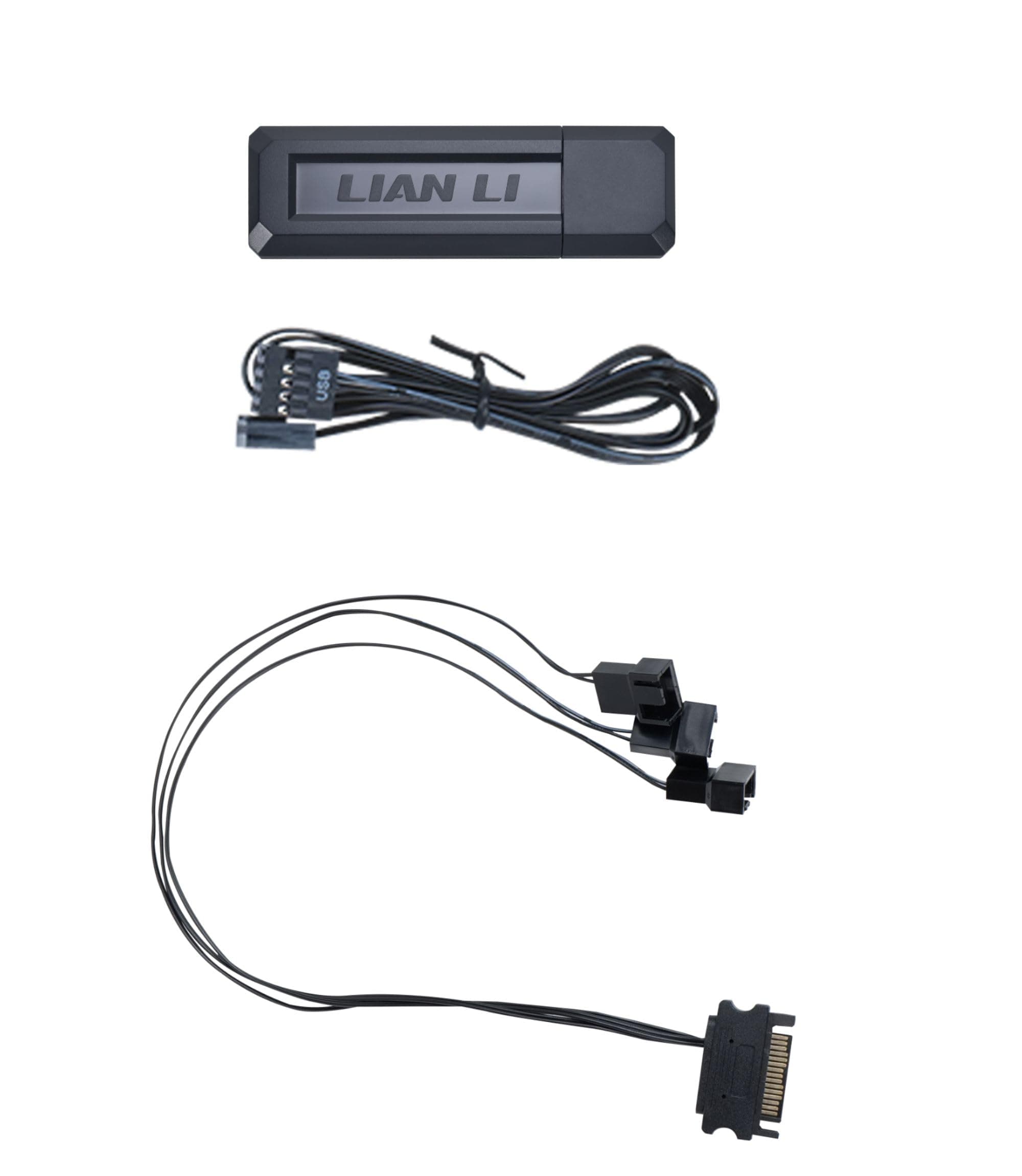 Lian Li UNI Fan SL Wireless & Strimer Wireless Controller with PWM SATA Cable - Black (RF-T-B)