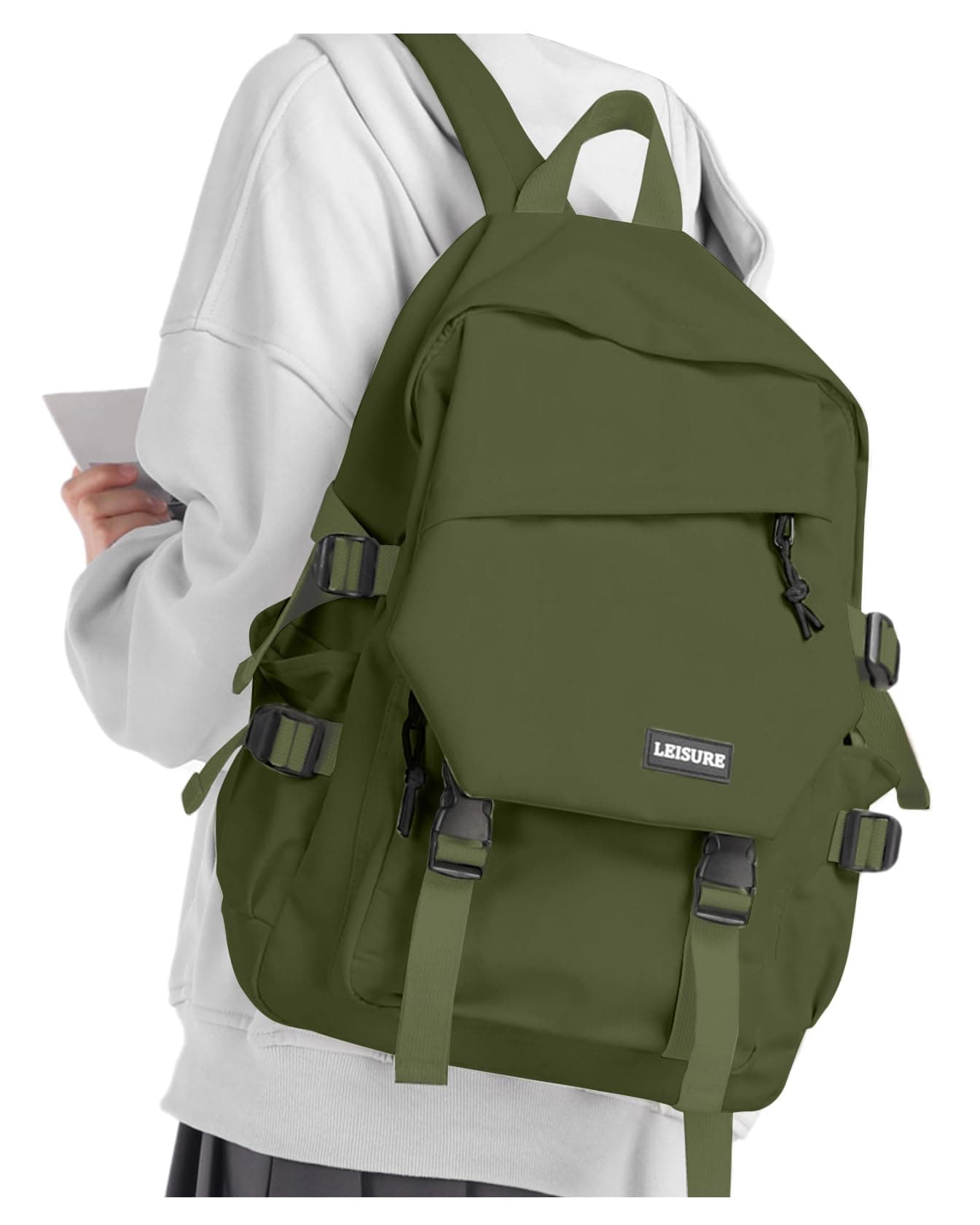 coofay Casual Backpack Traveling Backpack, A-green