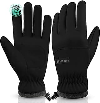 ihuan Winter Waterproof Ski Gloves Men Women, Snow Warm Cycling Cold Weather, Driving Biking Running