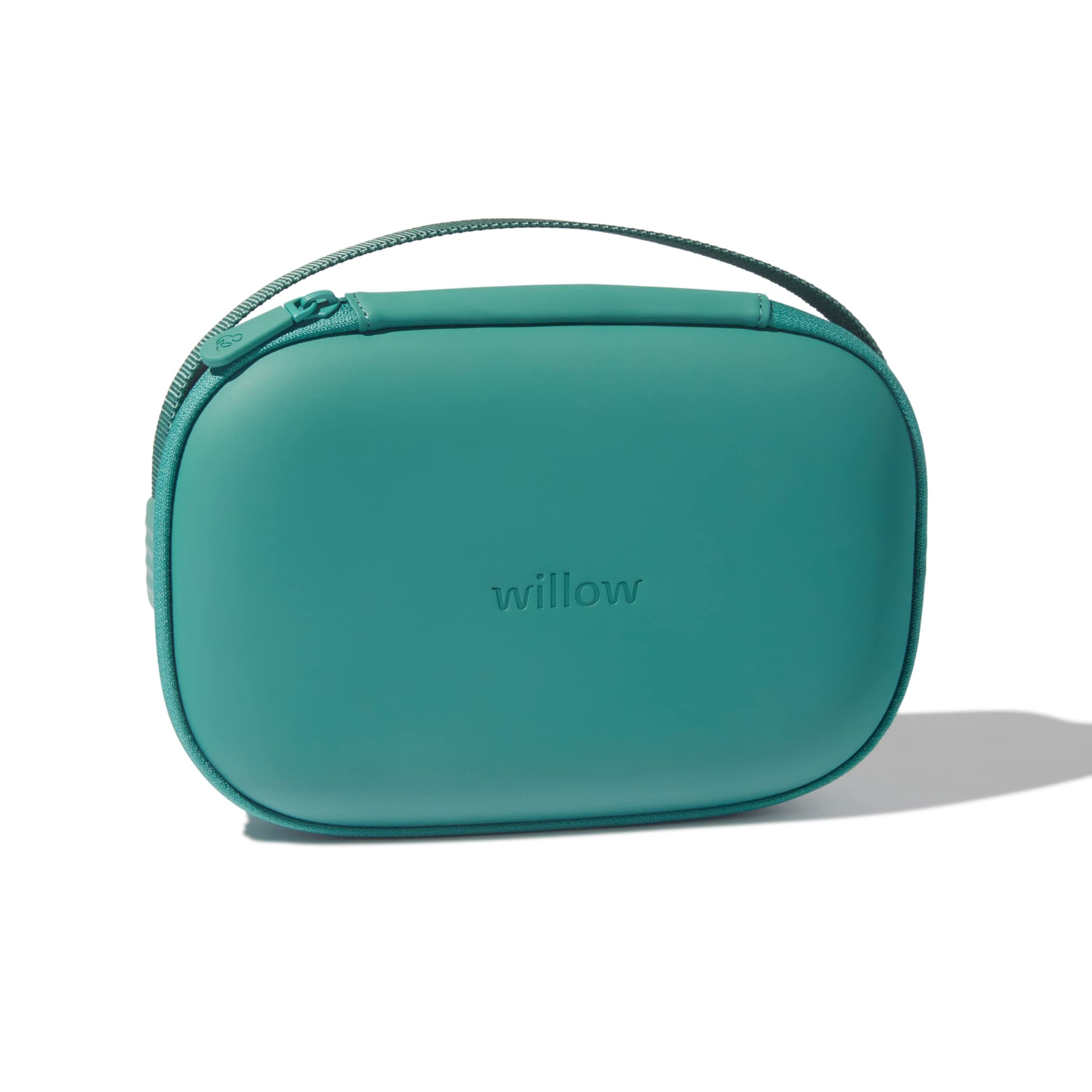 Willow Breast Pump Carrying Case, Teal, Use with Hands Free Wearable Breast Pumps, Ultra Durable Hard Shell Breast Pump Case with Removable Tray, Compact and Discreet