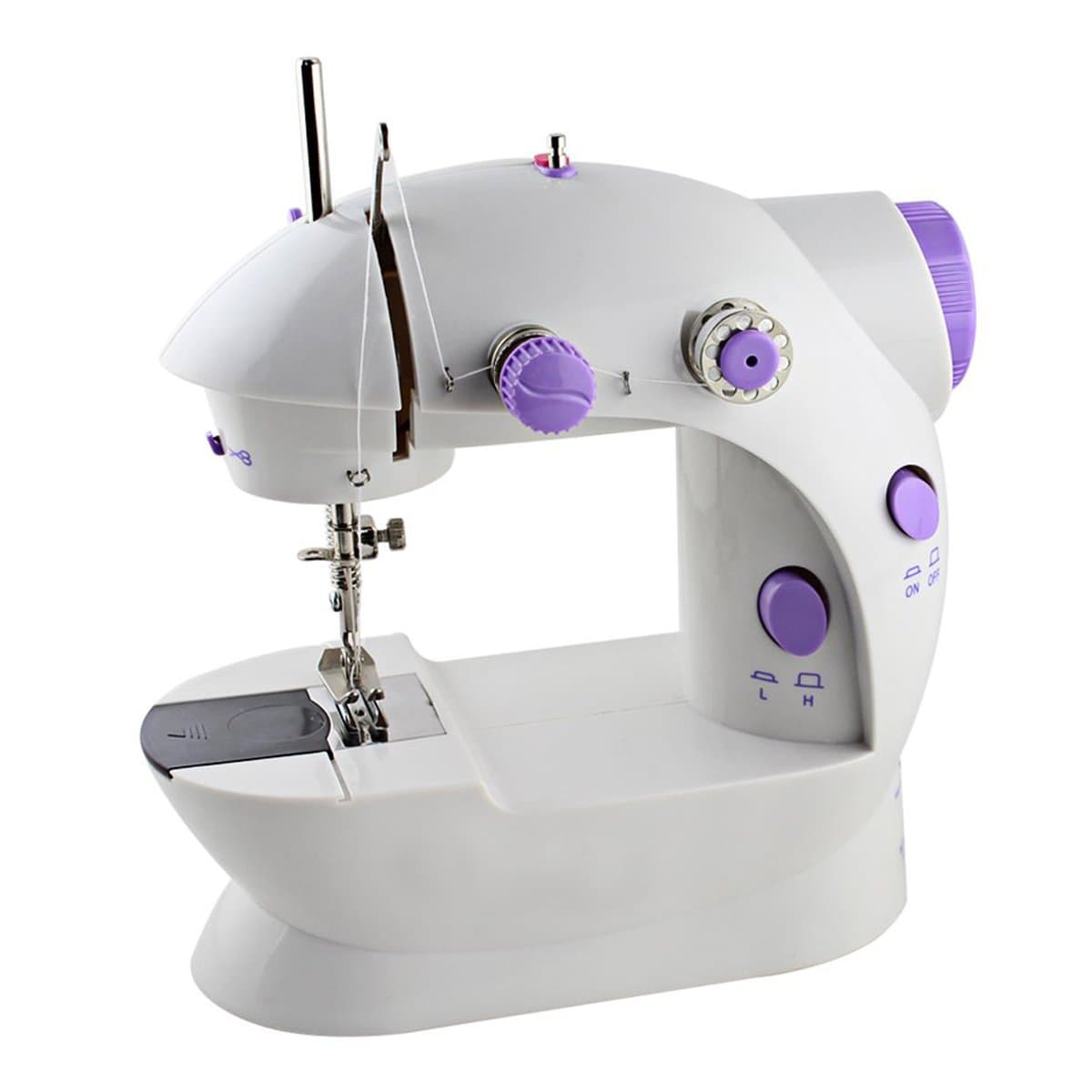 Mini Portable Sewing Machine,iBesi Kid's Sewing Machine Handheld With 2-Speed, Double Thread, Double Speed With Light and Cutter With Needles and Thread (9 x 8.2 x 5.2 inches)