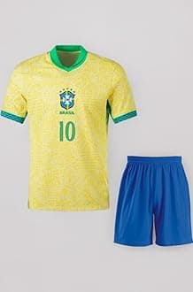 RJM Naimaar 10 Football Team Home Jersey with Shorts 2024 (Kids,Boys,Men)(8-9Years) Multicolour