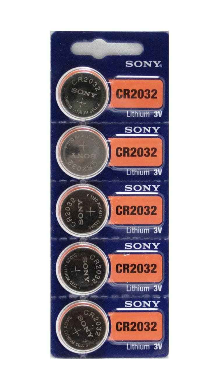 CR2032 3V Lithium 2032 Coin Battery, 5 Pack