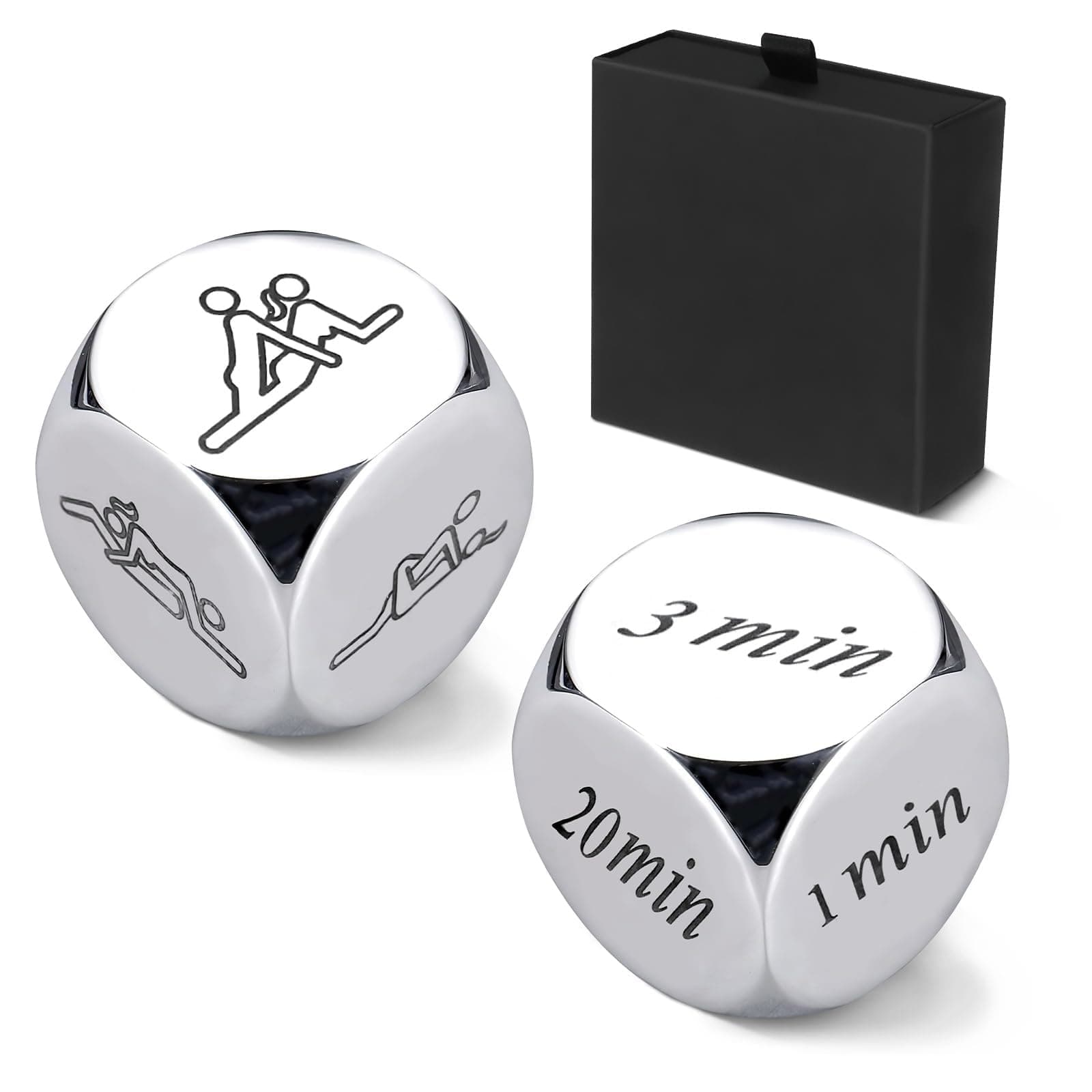 2Pcs Metal Dice