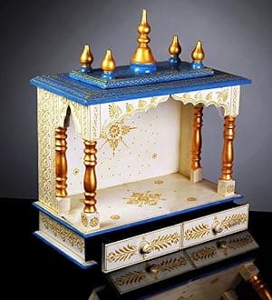Kamdhenu art and craft Wooden Temple/Home Temple/Pooja Mandir/Pooja Mandap/Temple