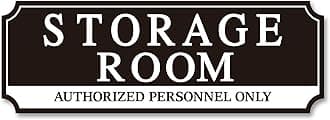 Storage Room Door Sign for Business and Home, Self-Adhesive Durable Modern Storage Room Sticker, Authorized Personnel Only Signs for Industry, Hospital, Restaurants, Private Area